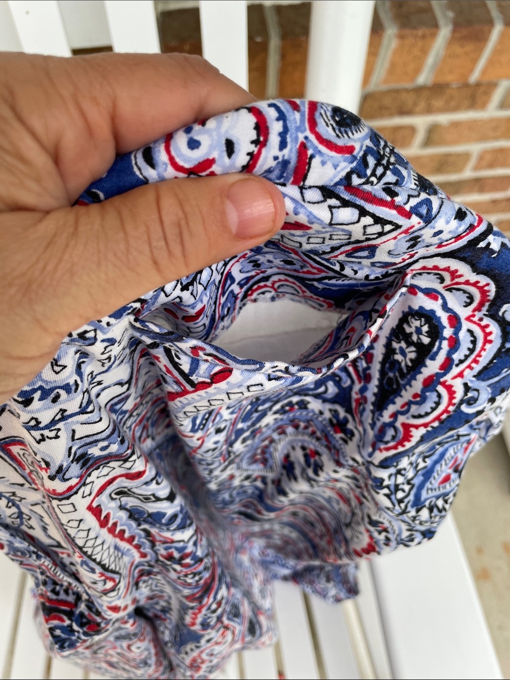 July 4th Capris. Red/white/blue-Talbots Paisley Capris - Picture 8 of 11
